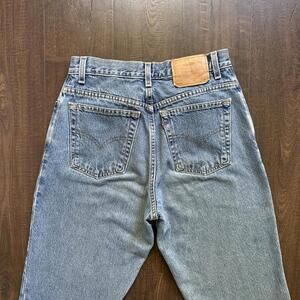 Vintage 90s Levi 550 High Waist Medium Wash Womens Relax Fit Tapered Leg 10/29